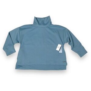 Nine West Sweatshirt Womens 3X Blue Long Sleeve Activewear Funnel Neck NWT